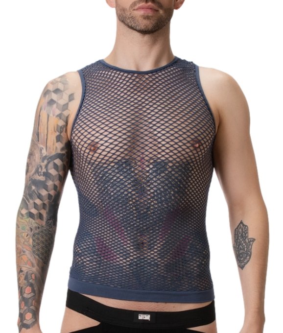 Débardeur Filet Stefano Bleu marine