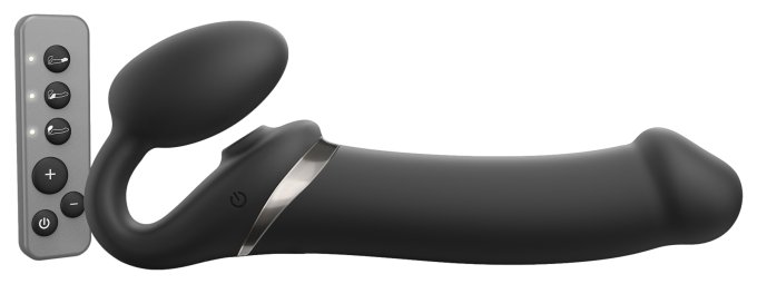 Dildo MULTI ORGASM Strap-On-Me S 14.5 x 3.4cm Noir