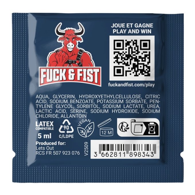 Dosette Lubrifiant Fuck & Fist Water 5ml x650