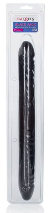 Double gode Black Jack 44 x 4.5 cm Noir