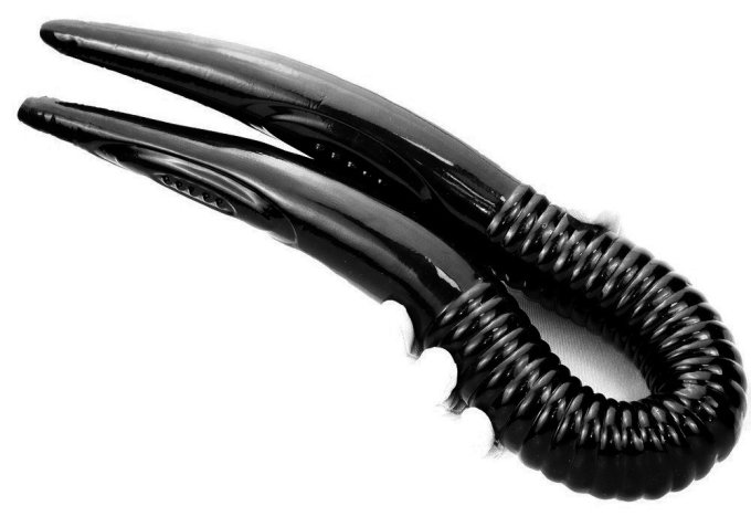 Double Gode long Blackworm 75 x 4.5cm