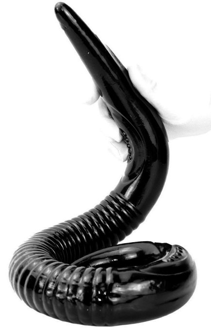 Double Gode long Blackworm 75 x 4.5cm