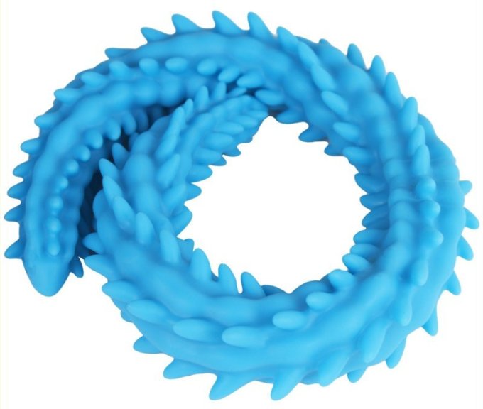 Double Gode Scolop M 50 x 4cm Bleu