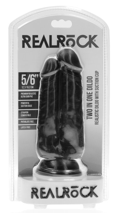 Double Gode Two In One 15.5 x 6.5cm Noir
