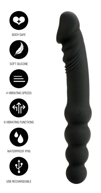 Double Gode Vibrant Dick'n Balls 23 x 4cm