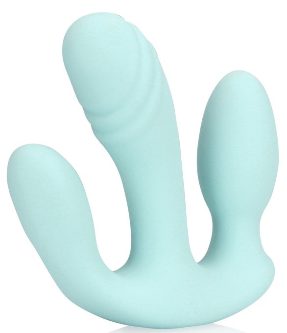 Double Plug Vibrant THREE IN ONE 10 x 3.2cm Bleu