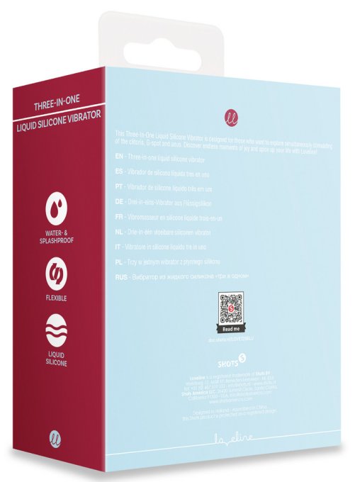 Double Plug Vibrant THREE IN ONE 10 x 3.2cm Bleu