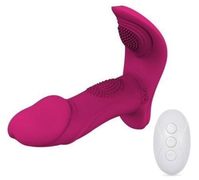 Double stimulateur Doblevibes rose 11 x 3cm