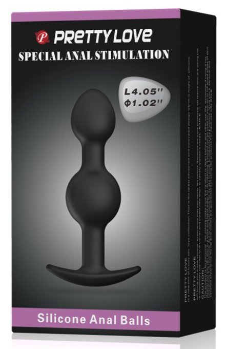 DUO Heavy Balls Silicone Butt Plug 10.4 x 2.6 cm