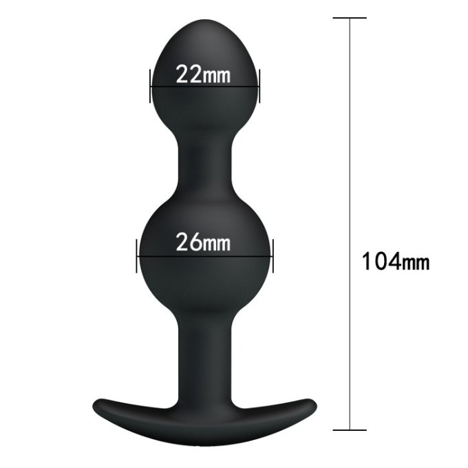DUO Heavy Balls Silicone Butt Plug 10.4 x 2.6 cm