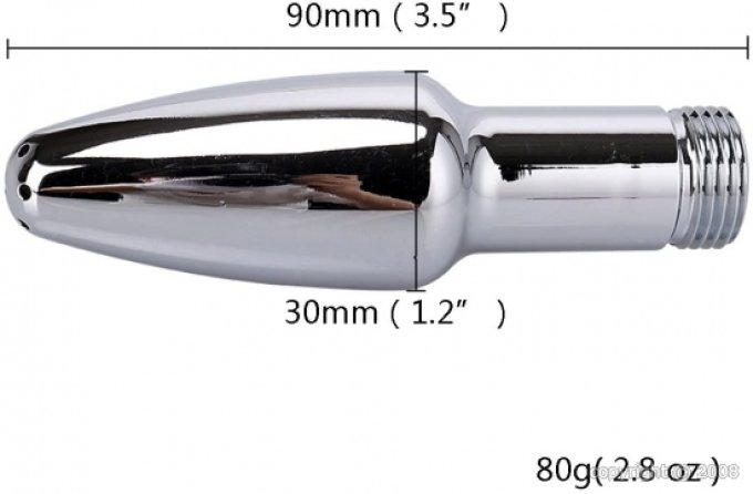 Embout de Douche Enema Alu 9 x 3cm