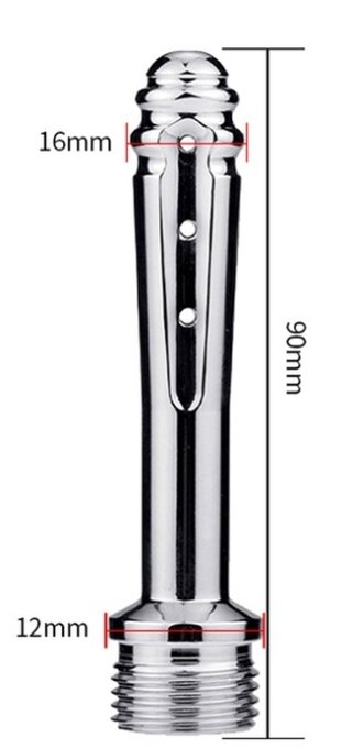 Embout de lavement en métal Fozz S 7 x 1.5cm