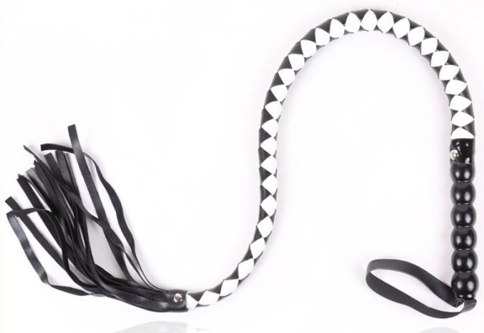 Fouet Sm Snaq 90cm Noir-Blanc