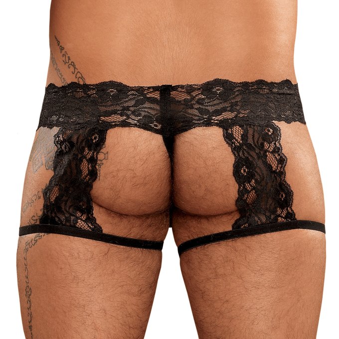G-string Garter Scandal Lace Noir