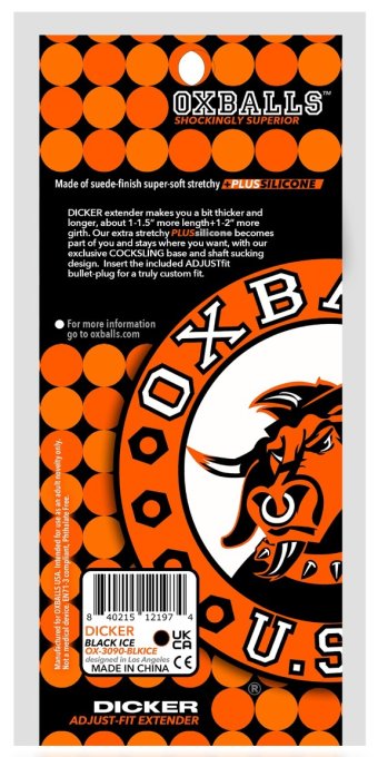 Gaine de pénis Dicker 15 x 3.5 cm Transparente