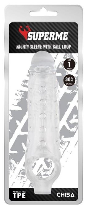 Gaine de pénis Mighty 15 x 4.5cm Transparente