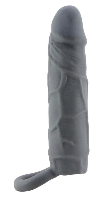 Gaine de pénis Realtick 16 x 3.8 cm Grise