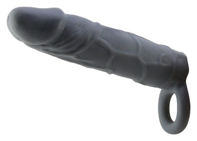 Gaine de pénis Realtick 16 x 3.8 cm Grise