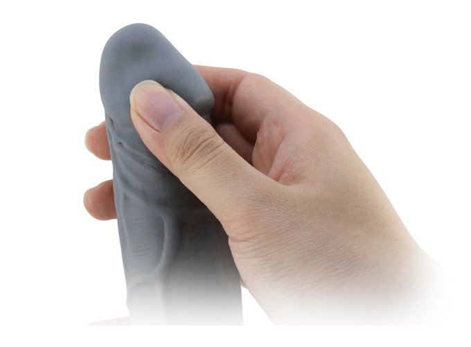 Gaine de pénis Realtick 16 x 3.8 cm Grise