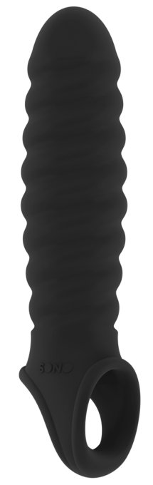 Gaine de pénis Ribby Penis Sono N°32 - 11 x 3 cm Noire