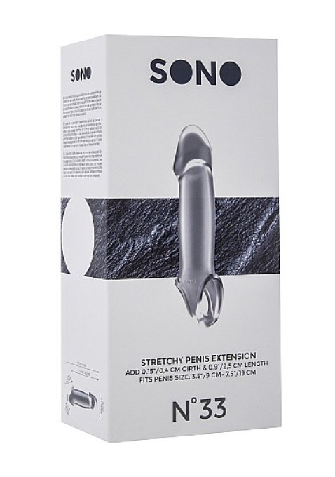 Gaine de pénis Stretchy Penis Sono N°33 - 11.5 x 3 cm Transparente