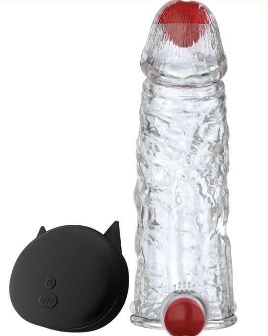 Gaine de pénis vibrante Sleeve Cat 14 x 4cm