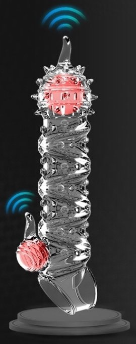 Gaine de pénis vibrante Tortyvizz 12 x 4 cm Transparente