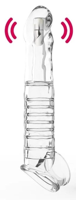 Gaine du pénis vibrante Ardyvizz 20 x 4 cm Transparente