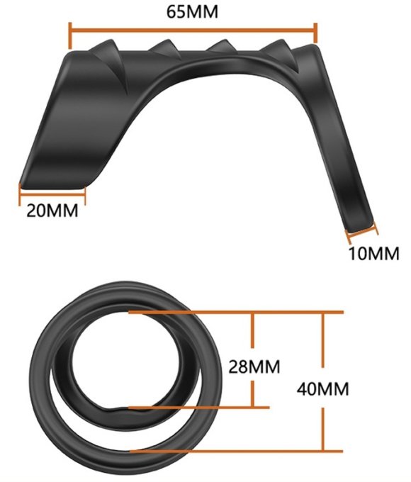 Gaine pour pénis souple Twins 8 x 4cm