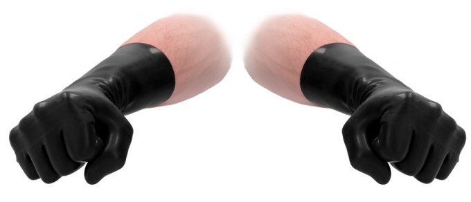 Gants en Latex Fist It Noirs