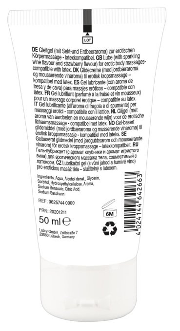 Gel de Massage Vin Pétillant & Fraise 50ml