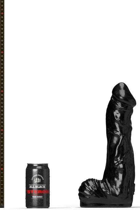 Gode ABS06 Bodybuilder All Black Steroïd 26 x 8cm