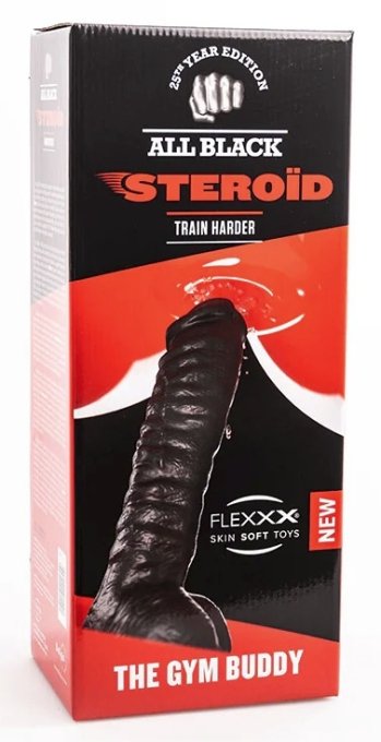 Gode ABS10 The Gym Buddy All Black Steroïd 27 x 8.5cm