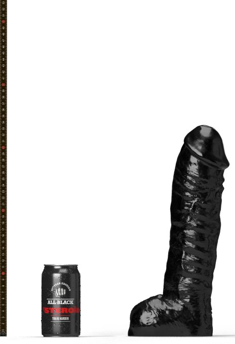 Gode ABS10 The Gym Buddy All Black Steroïd 27 x 8.5cm