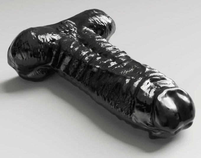 Gode ABS11 The Personal Trainer All Black Steroïd 31 x 15cm