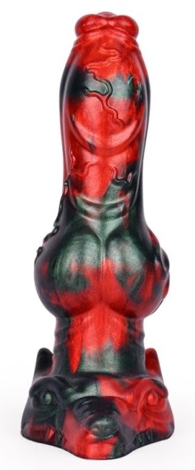 Gode AKORIX 17 x 6cm Noir et Rouge