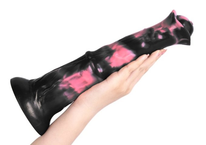 Gode Animal Exulf 26 x 6cm Noir-Rose