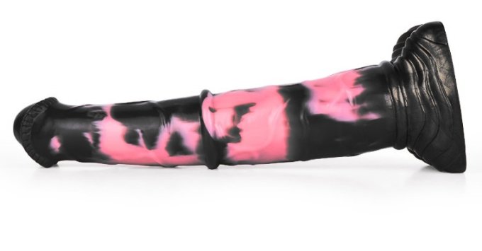 Gode Animal HULF 24 x 5cm Noir-Rose