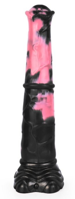 Gode Animal HULF 24 x 5cm Noir-Rose