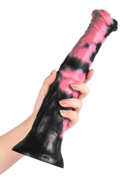 Gode Animal Ragulf 26 x 5.5cm Noir-Rose