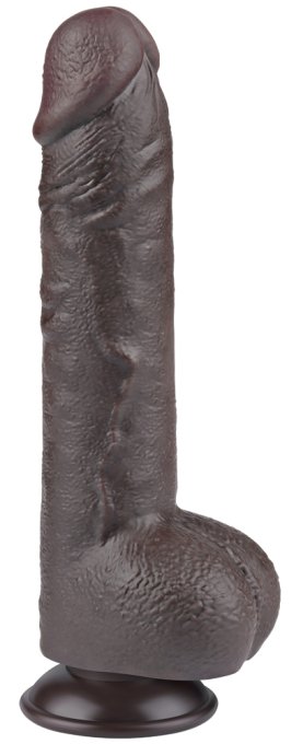Gode avec Bourses Sliding Skin 18 x 4.7cm Noir