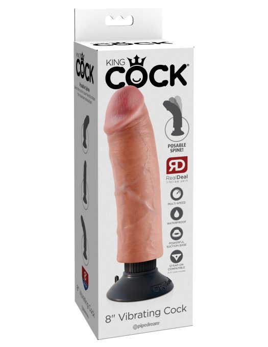 Gode avec vibration King Cock 19 x 4.5cm