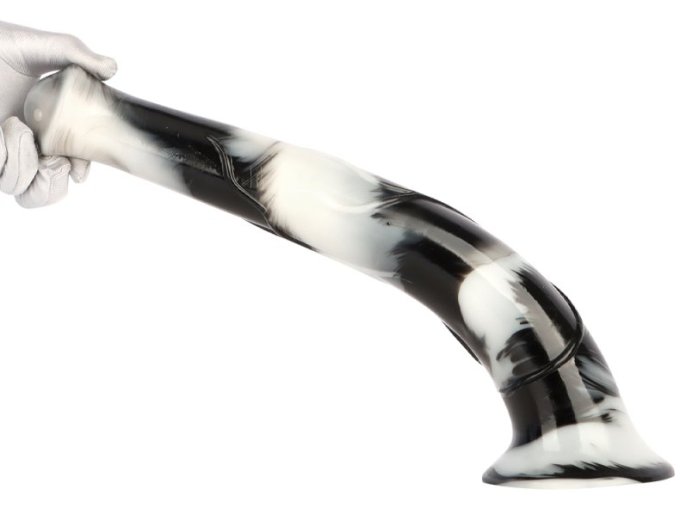 Gode Big Horse 38 x 6.5cm Noir et Blanc