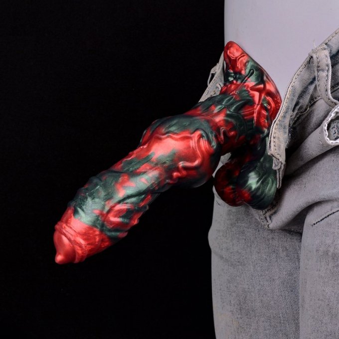 Gode Caliorix 20.5 x 7cm Noir et Rouge