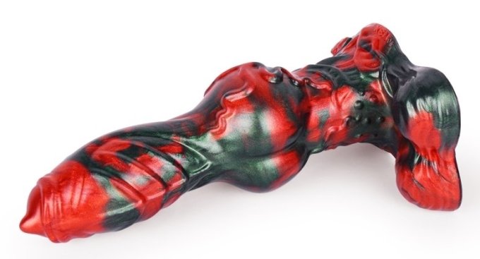 Gode Caliorix 20.5 x 7cm Noir et Rouge