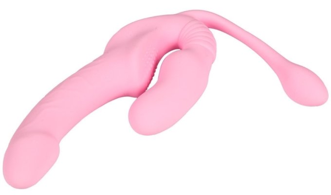 Gode Ceinture sans harnais vibrant Tripleasure 12 x 3.5cm