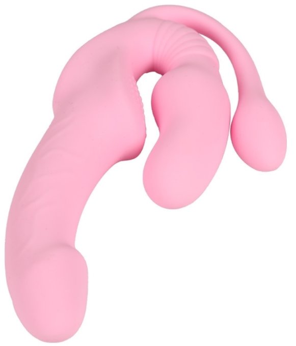 Gode Ceinture sans harnais vibrant Tripleasure 12 x 3.5cm