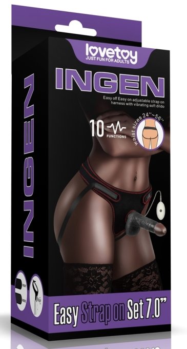 Gode Ceinture Vibrant Easy Strap-On 12 x 3.7 cm Marron
