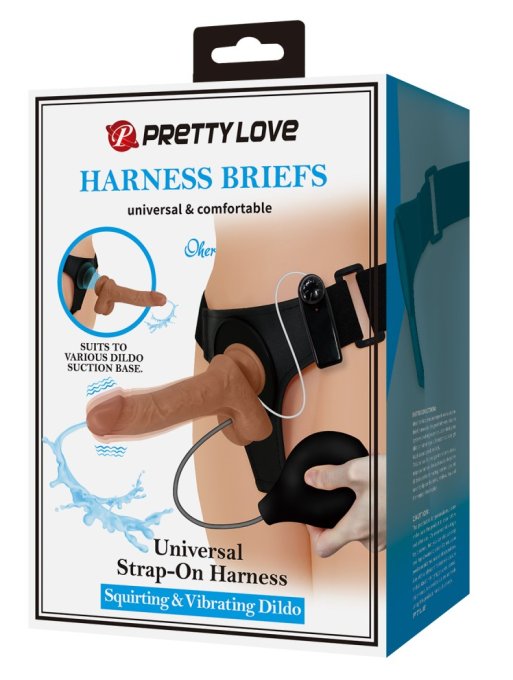 Gode Ceinture Vibrant Éjaculateur Oher 15 x 4cm Marron