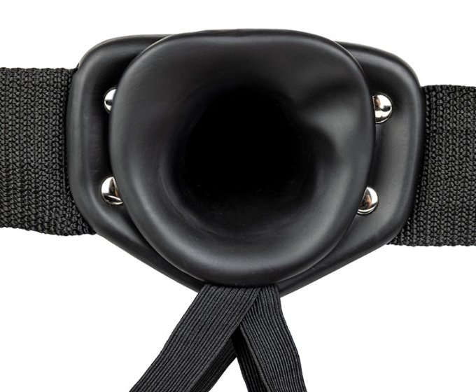 Gode ceinture vibrant Hollow Vibe RealRock 20 x 4.5cm Noir